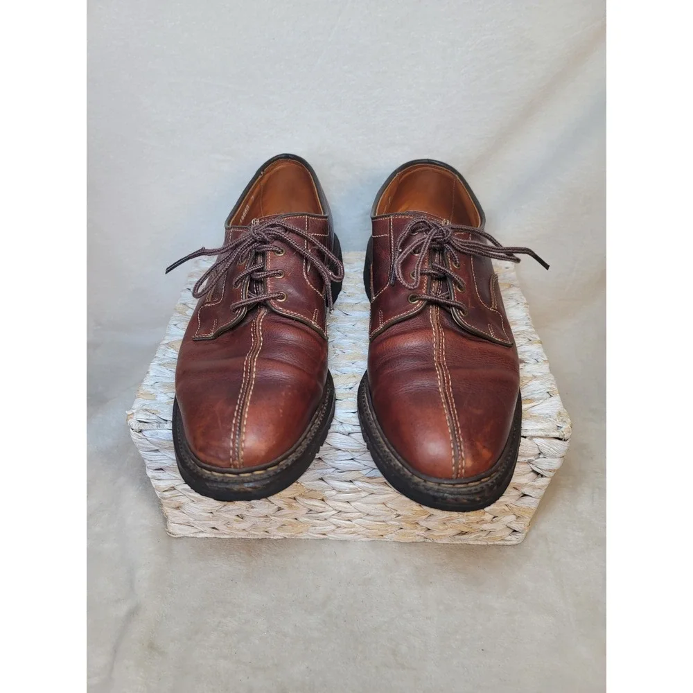 Allen Edmonds Durham Brown Leather Split Toe Derby Shoes Oxfords Mens 9D Office